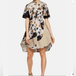 3.1 Phillip Lim for Target Asymmetrical Hem Mini Short Dress Floral